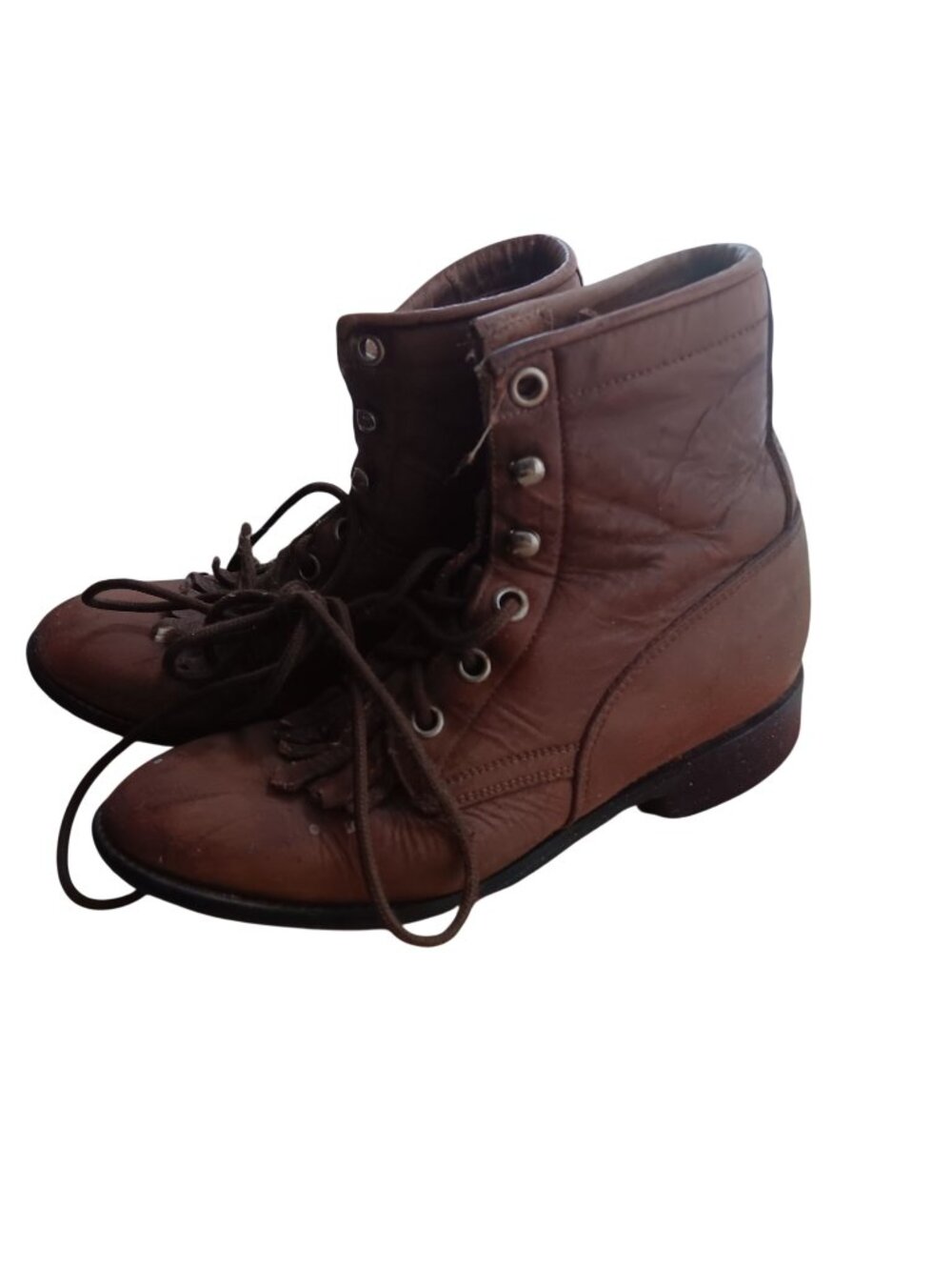 Vintage Boys 12.5D Youth Cowboy Packer Boots Justin USA Classic Ranch